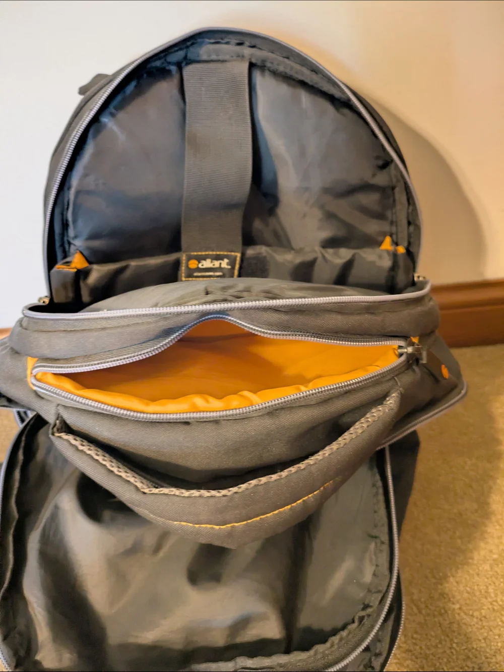Allant Flight Black and Gray Laptop Backpack with Massive Storage